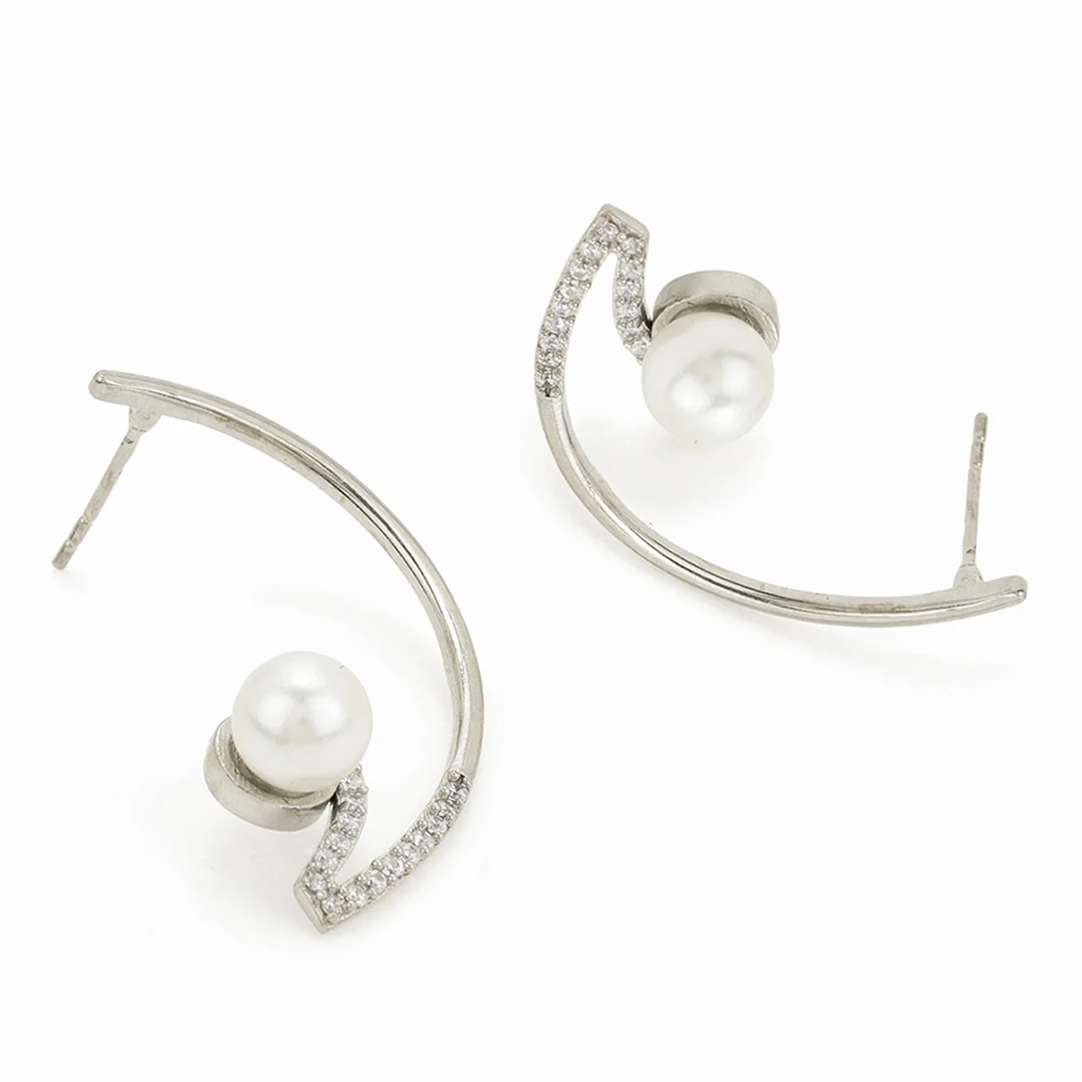 Voylla Silver-Plated Cuff Earrings - Image 5