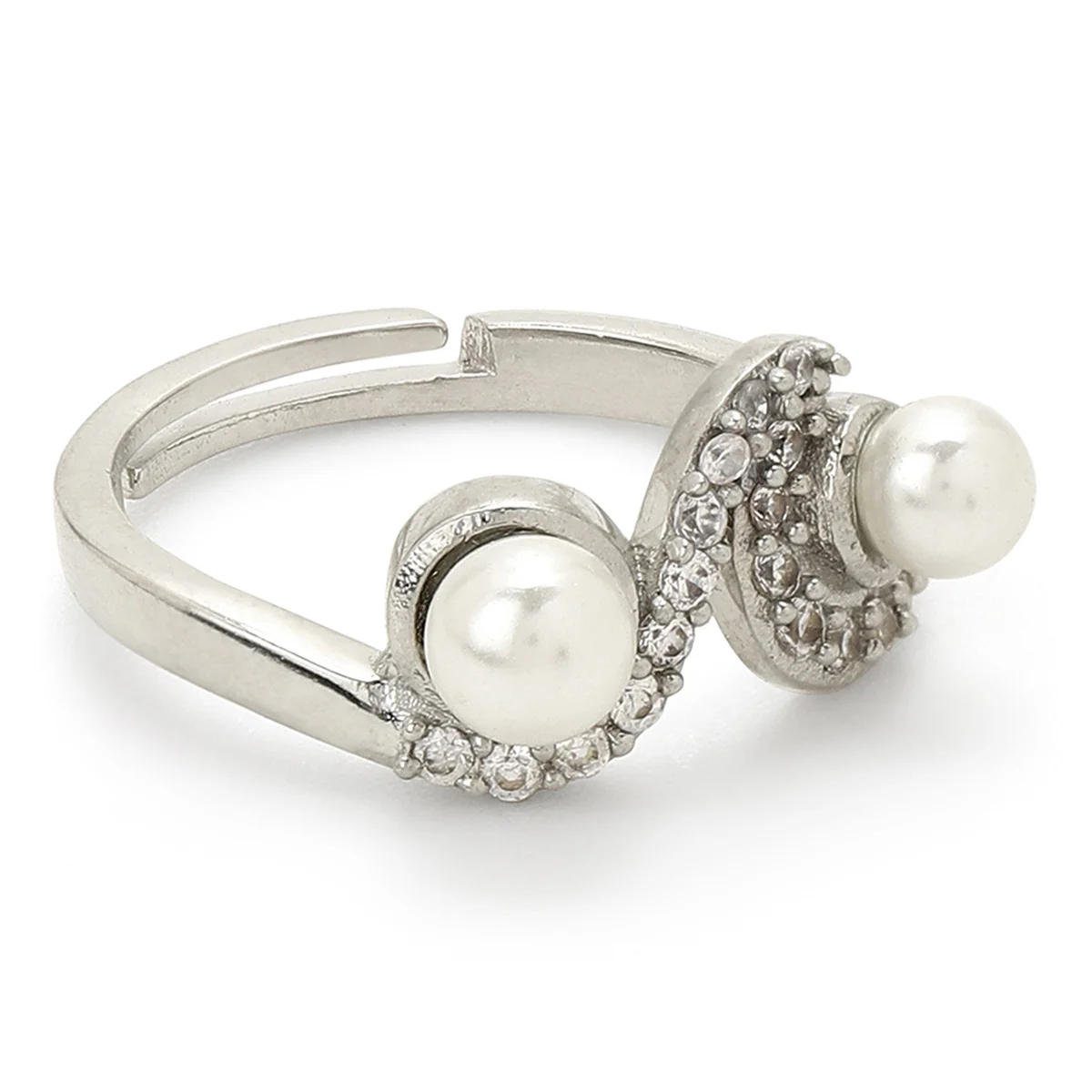 Voylla Gold-plated brass pearl ring - Image 3