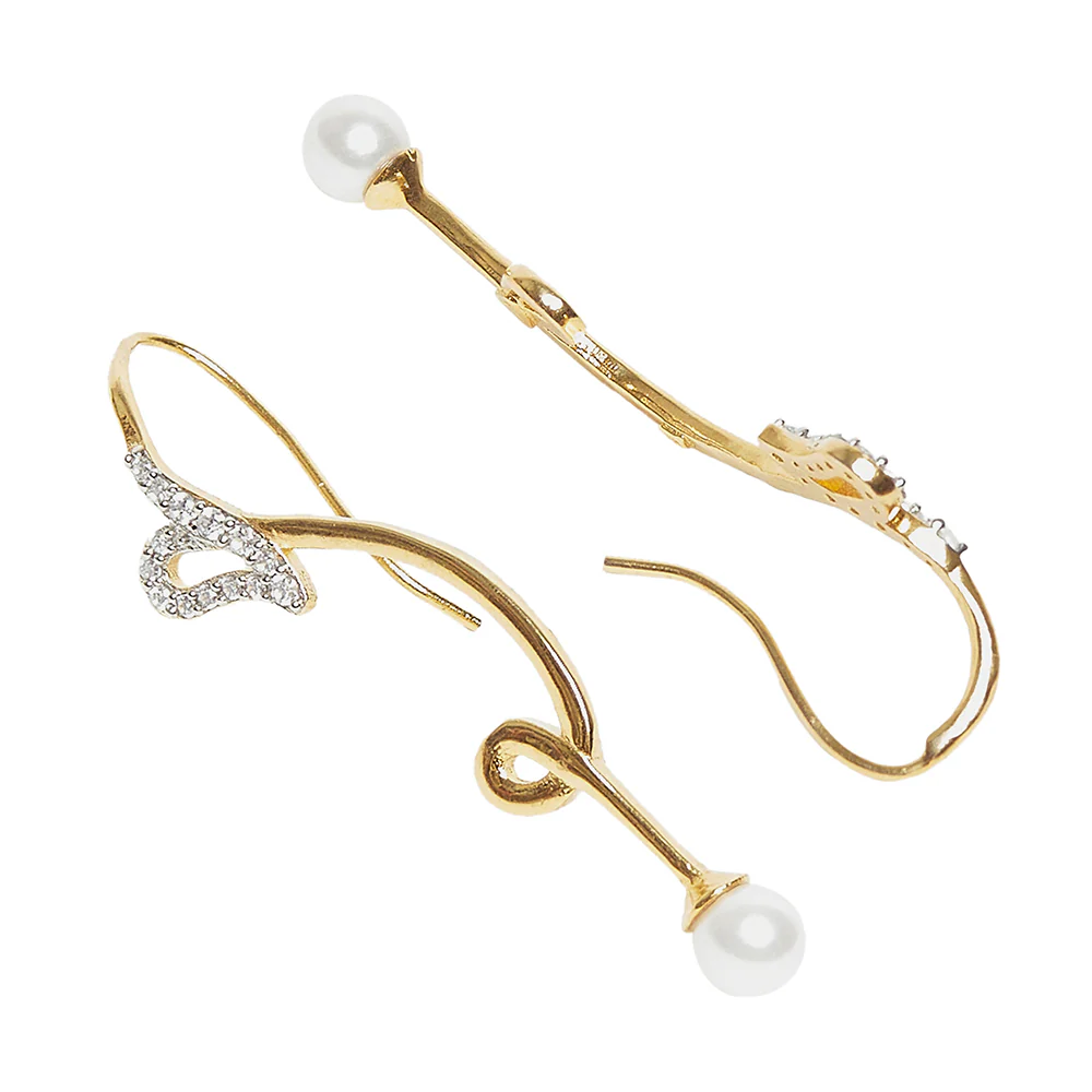 Voylla Gold Plated Drop Earrings - Image 3