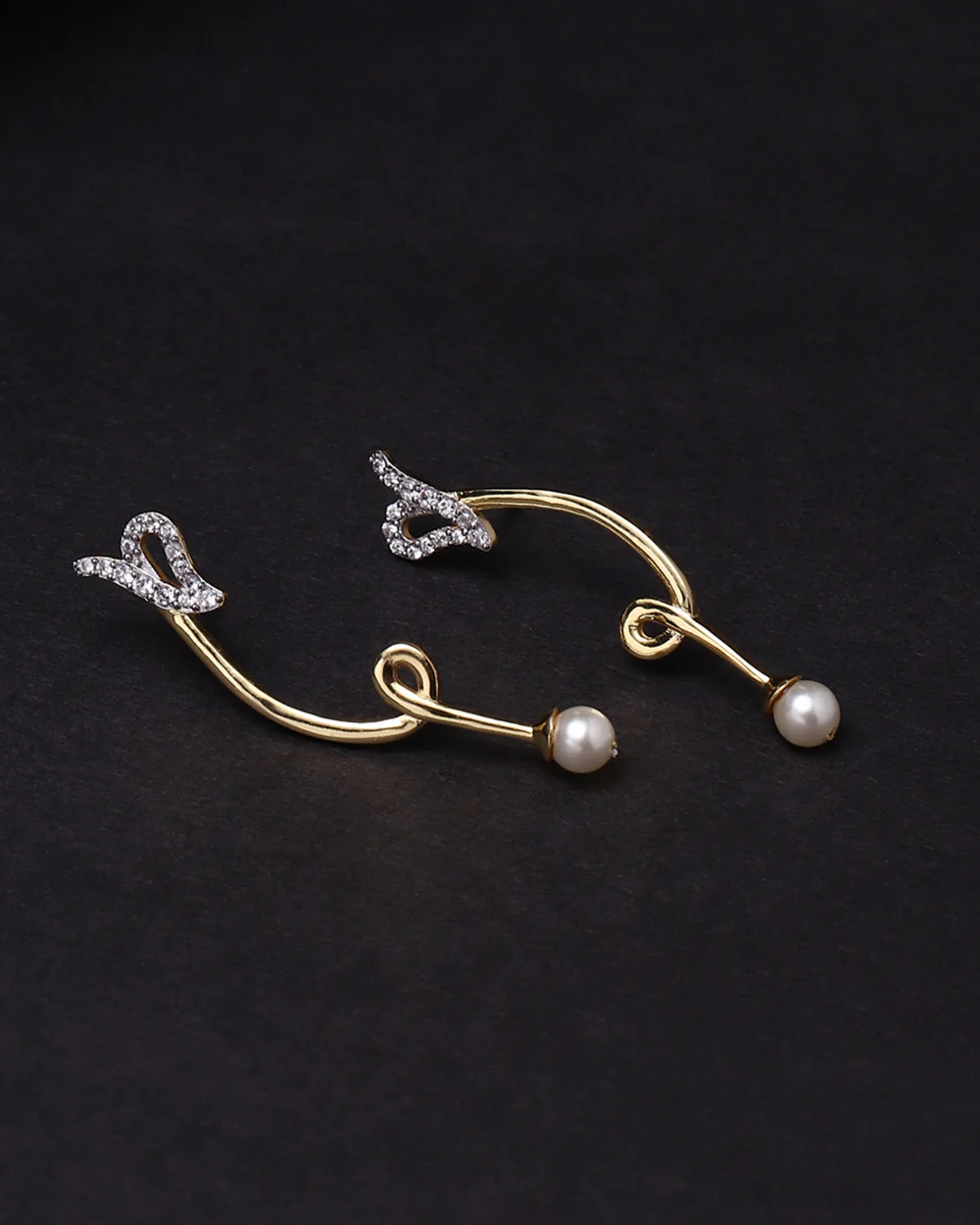 Voylla Gold Plated Drop Earrings - Image 5