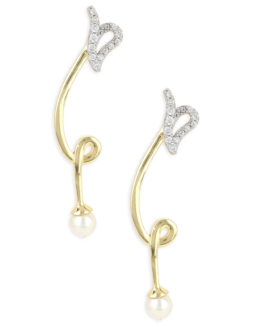 Voylla Gold Plated Drop Earrings - Image 7