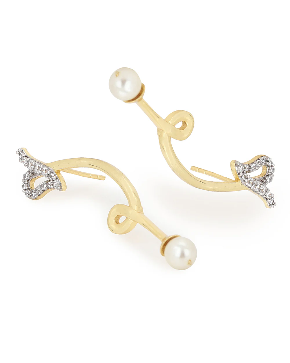 Voylla Gold Plated Drop Earrings - Image 9