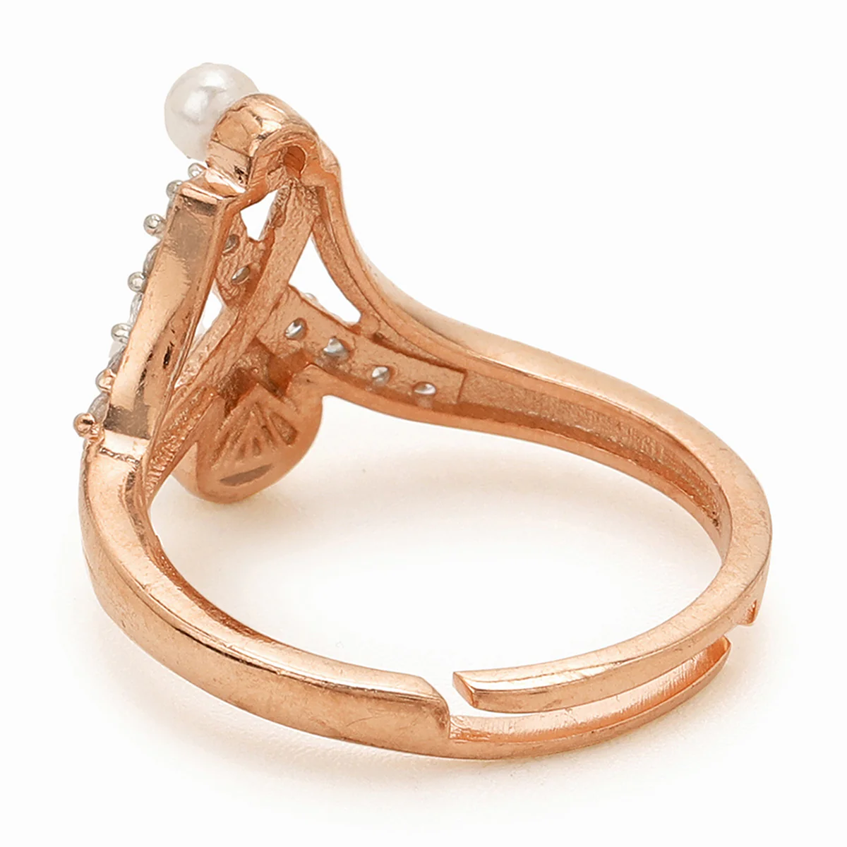 Voylla Gold-Plated Brass Pearl Ring - Image 4