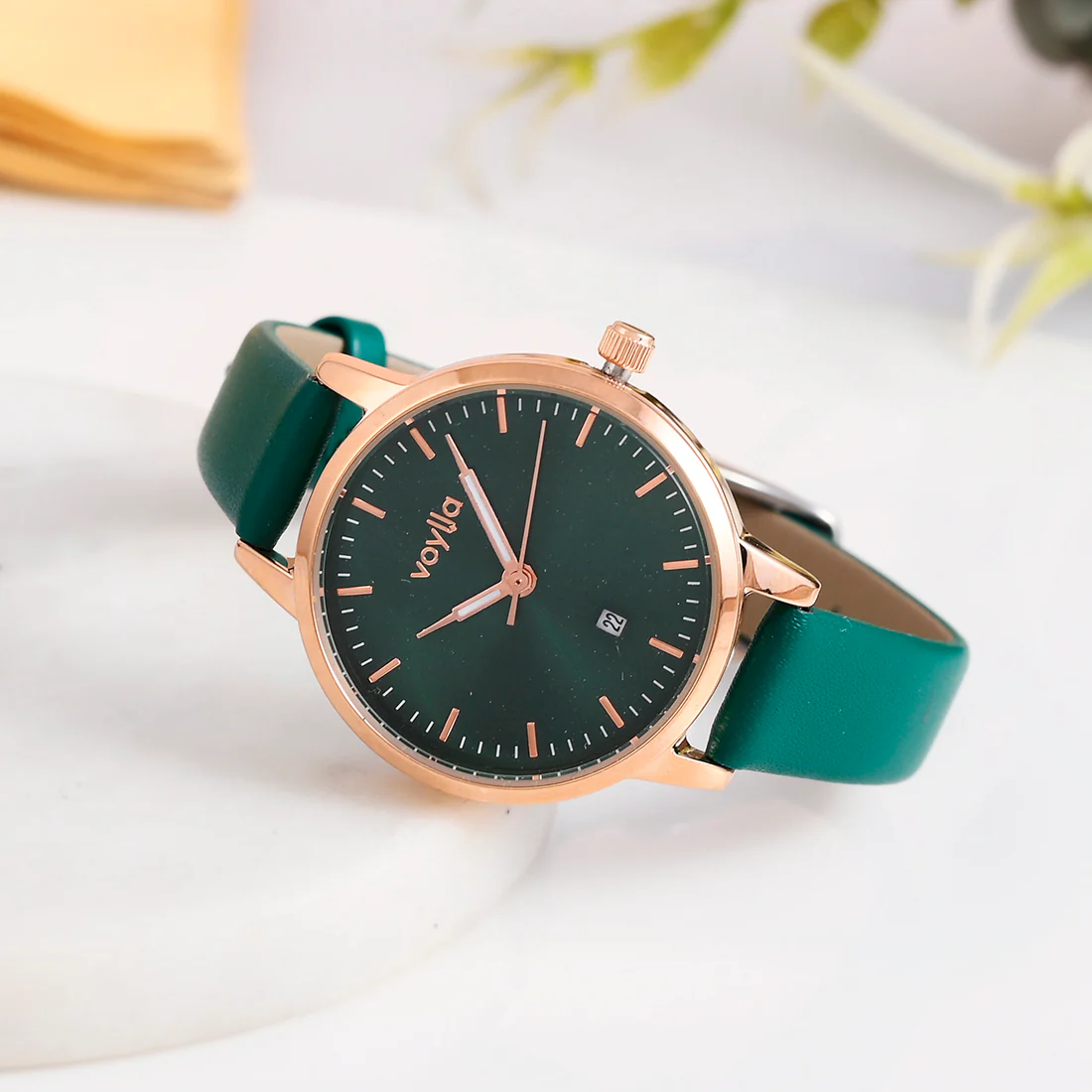 Voylla Green Dial Analog Watch
