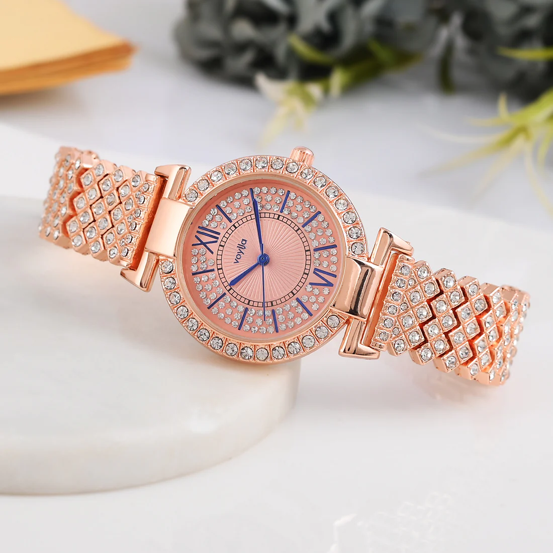 Voylla Opulent Gems Studded Analog Watch