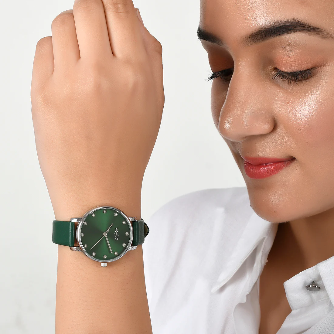 Voylla Studded Green Dial Watch - Image 2