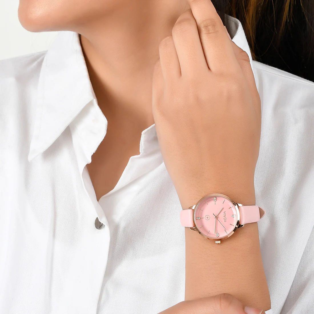 Voylla Pink Dial Analog Watch - Image 2