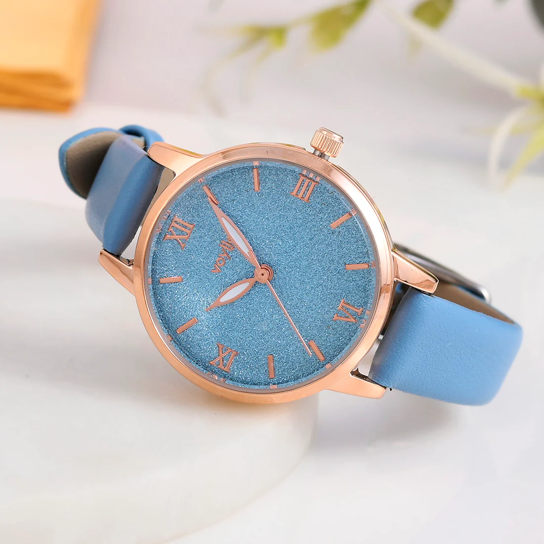 Voylla Light Blue Dial Analog Watch for Elegant Style