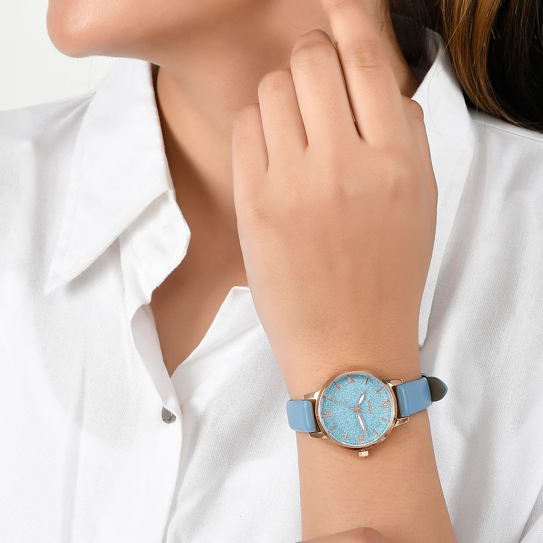 Voylla Light Blue Dial Analog Watch for Elegant Style - Image 2