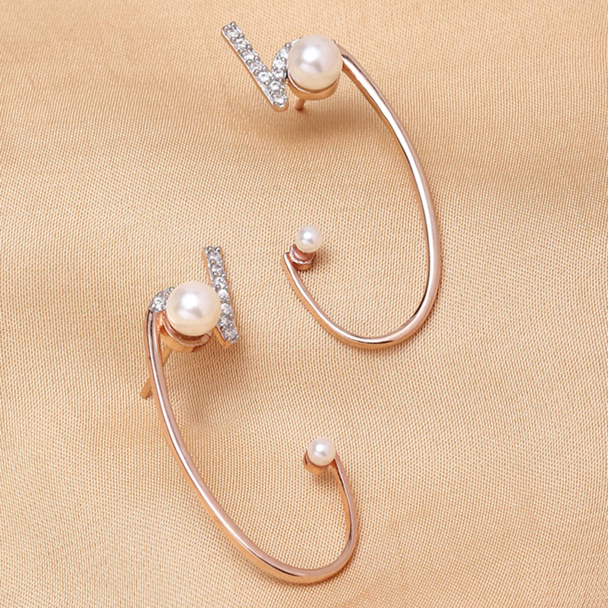 VOYLLA Rose Gold Brass Earrings