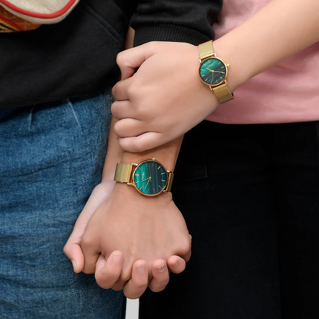 Voylla Green Dial Couple Watches - Image 2