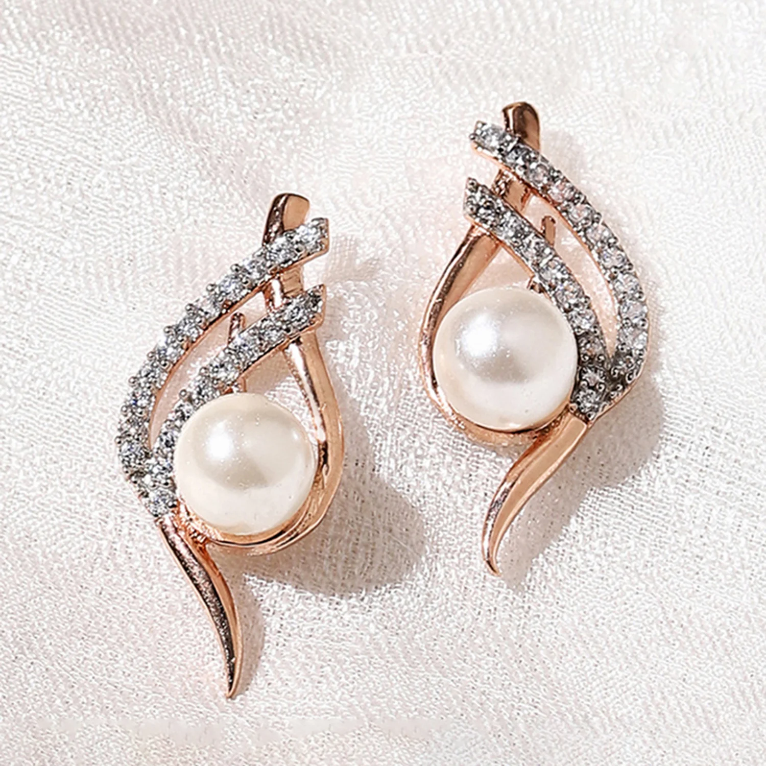 Voylla Rose gold-plated brass earrings
