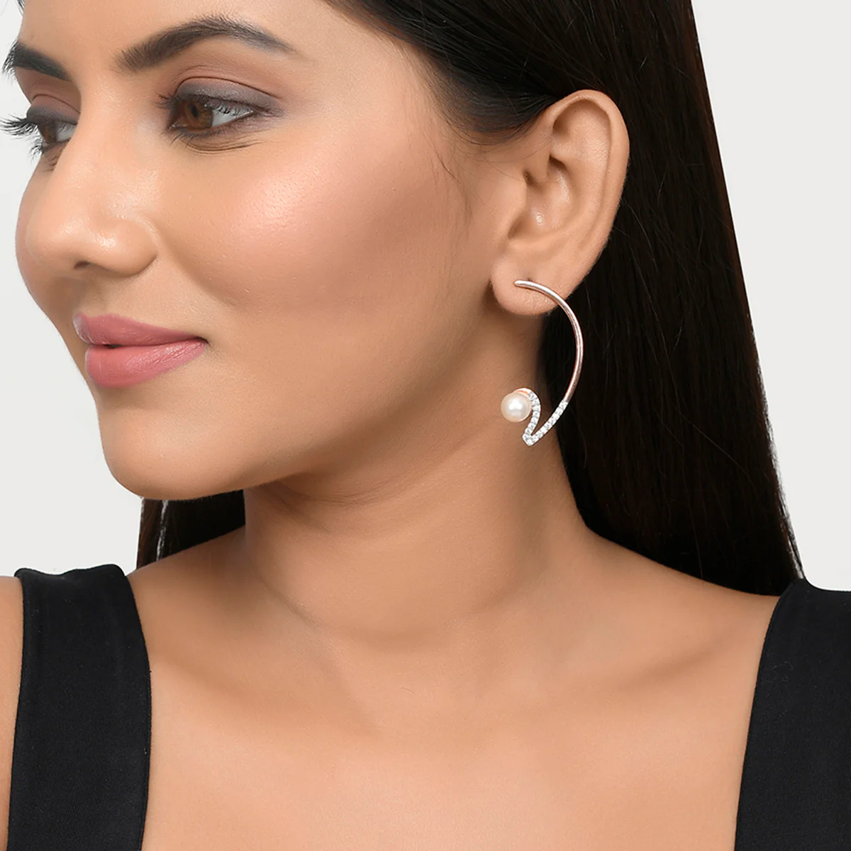 Voylla Rose Gold-Plated Brass Earrings - Image 2