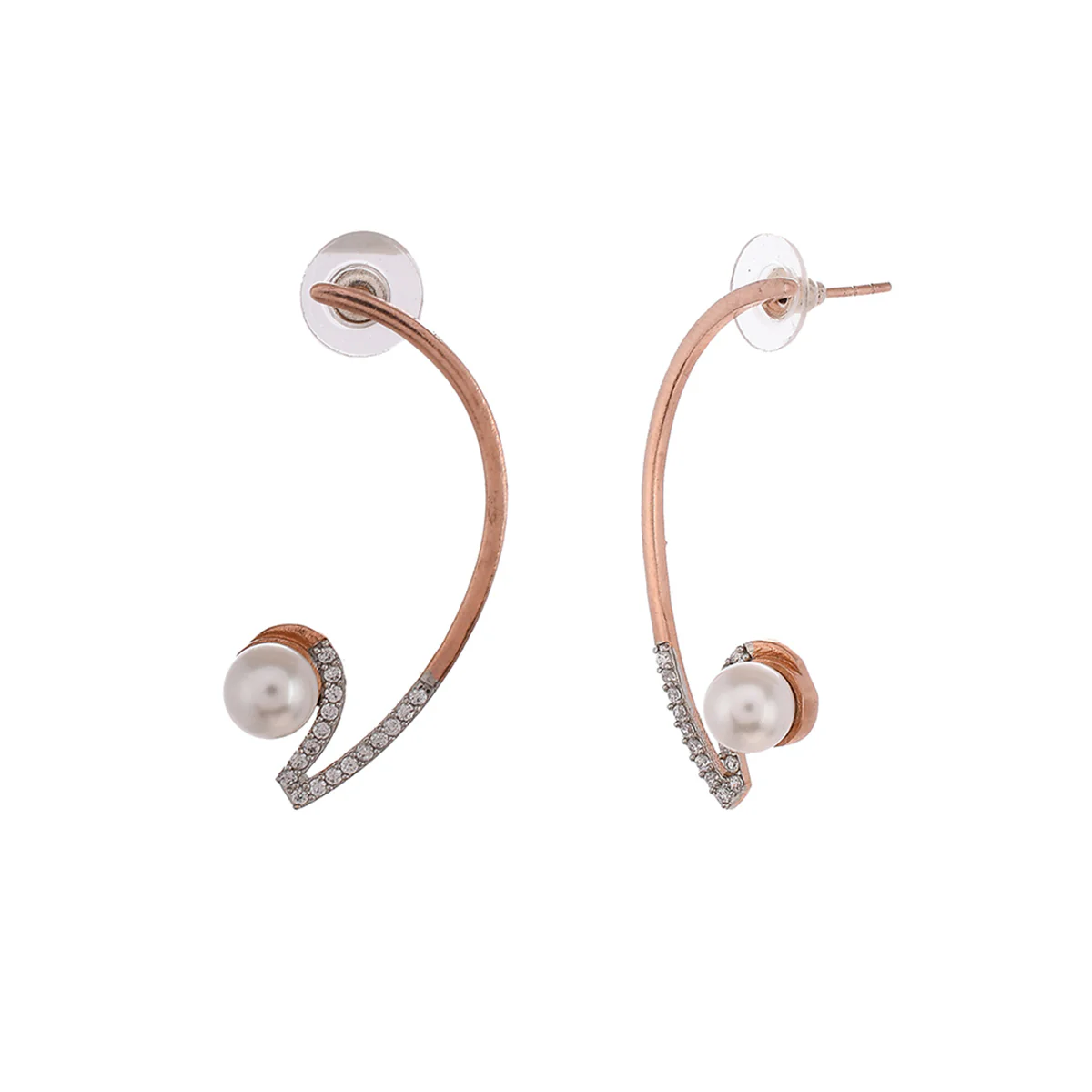 Voylla Rose Gold-Plated Brass Earrings - Image 4