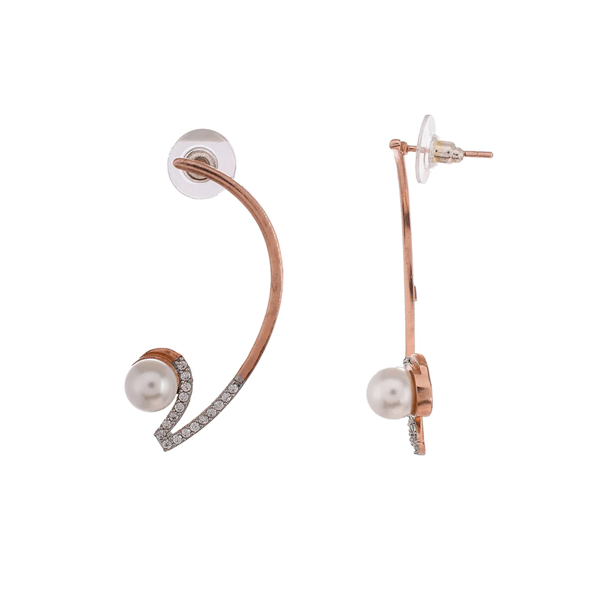 Voylla Rose Gold-Plated Brass Earrings - Image 5