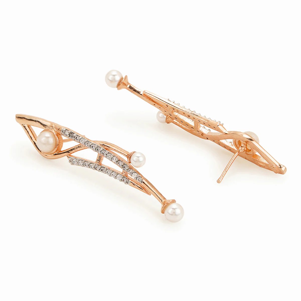 Voylla Rose Gold-Plated Earrings - Image 4