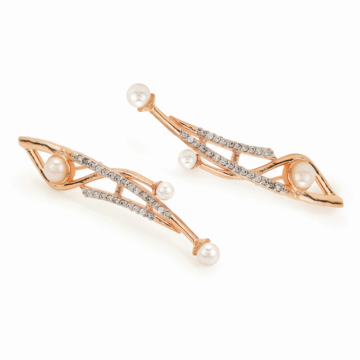 Voylla Rose Gold-Plated Earrings - Image 5