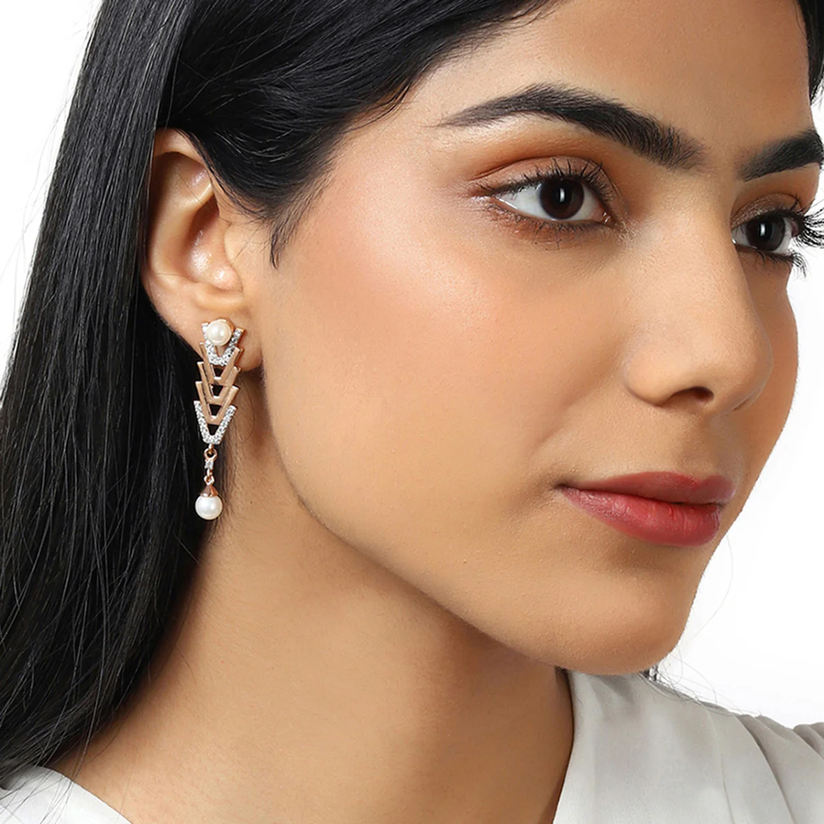Voylla Rose gold-plated brass earrings - Image 2