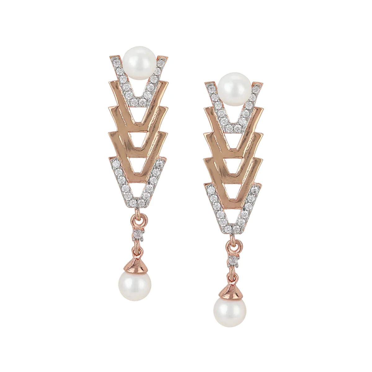 Voylla Rose gold-plated brass earrings - Image 3