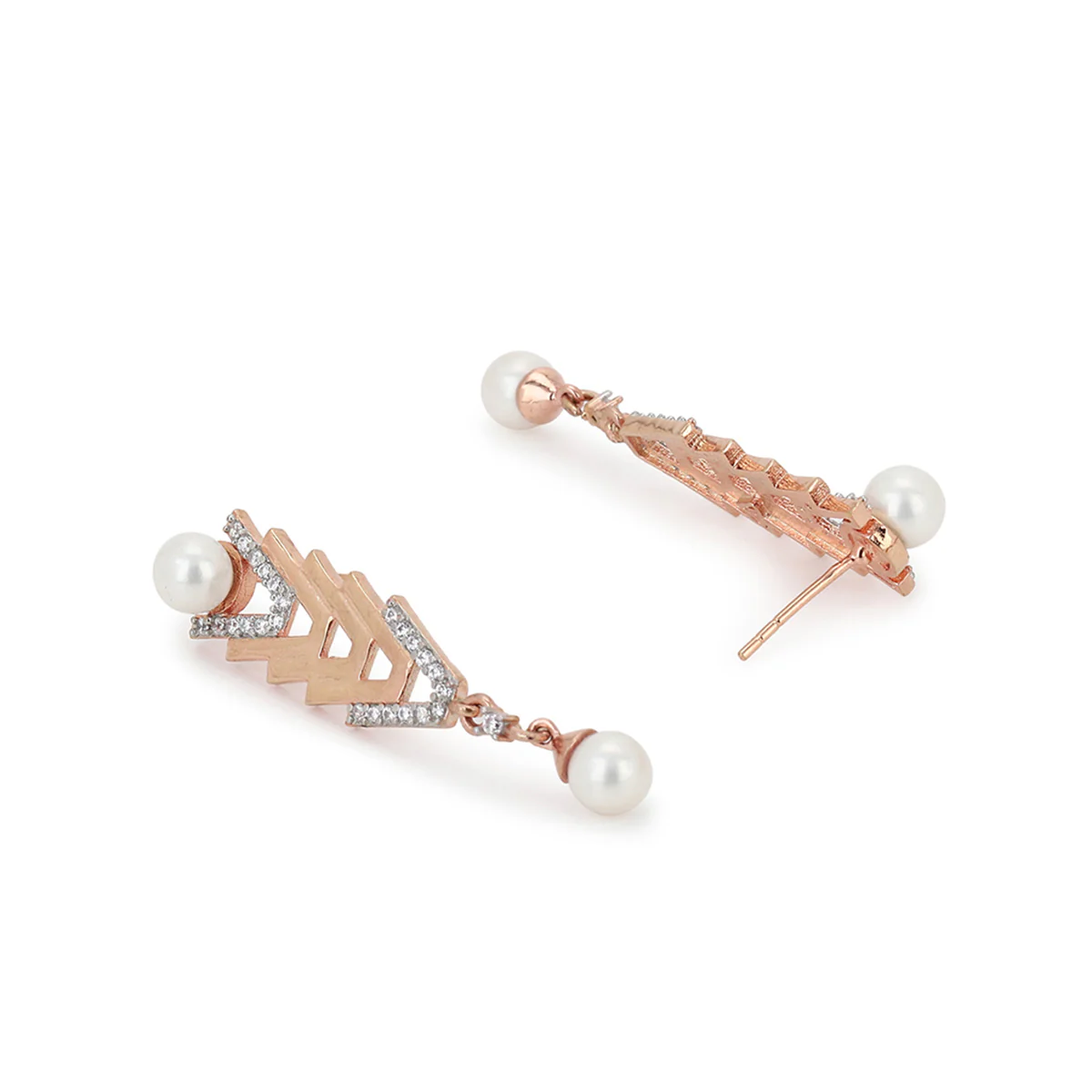 Voylla Rose gold-plated brass earrings - Image 4