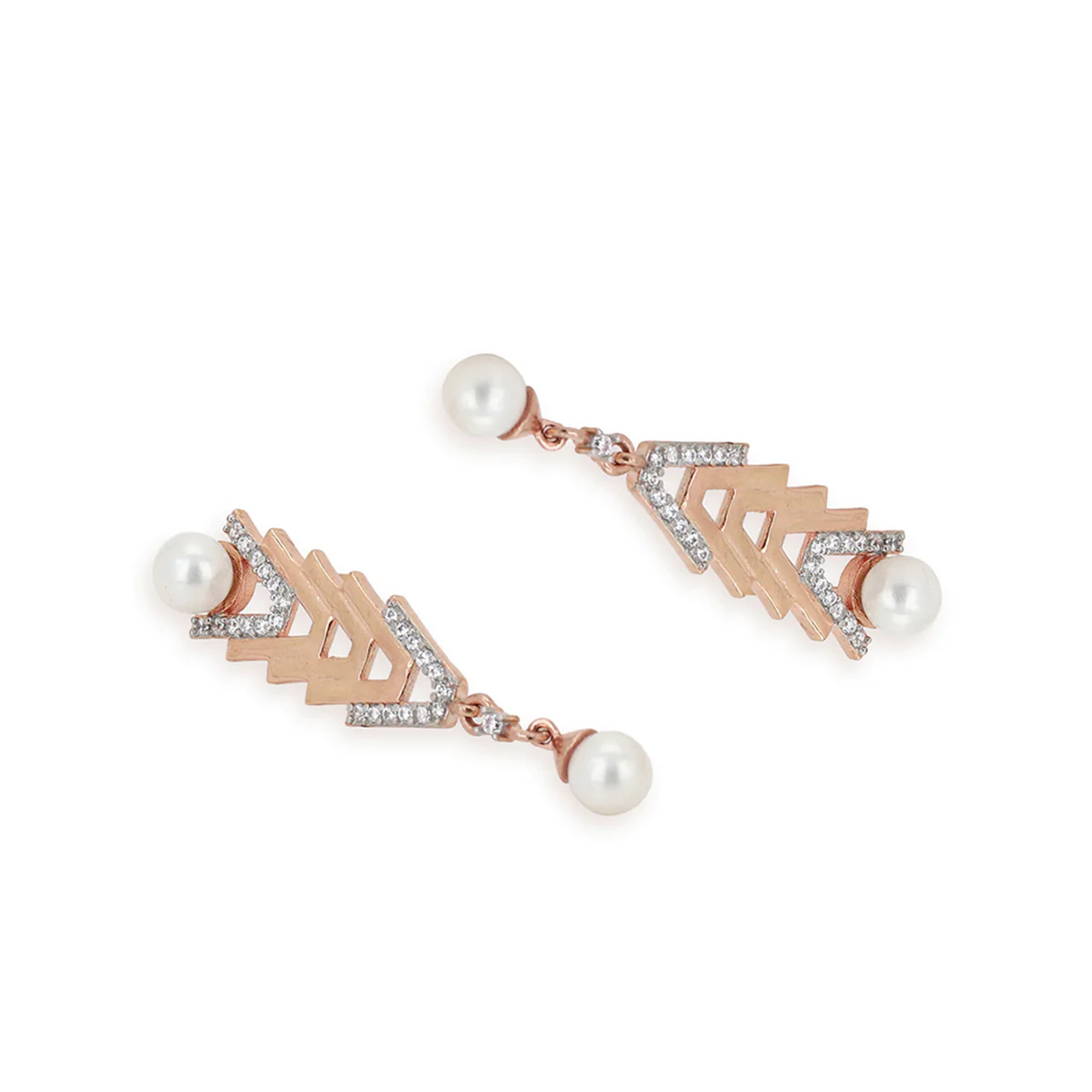 Voylla Rose gold-plated brass earrings - Image 5