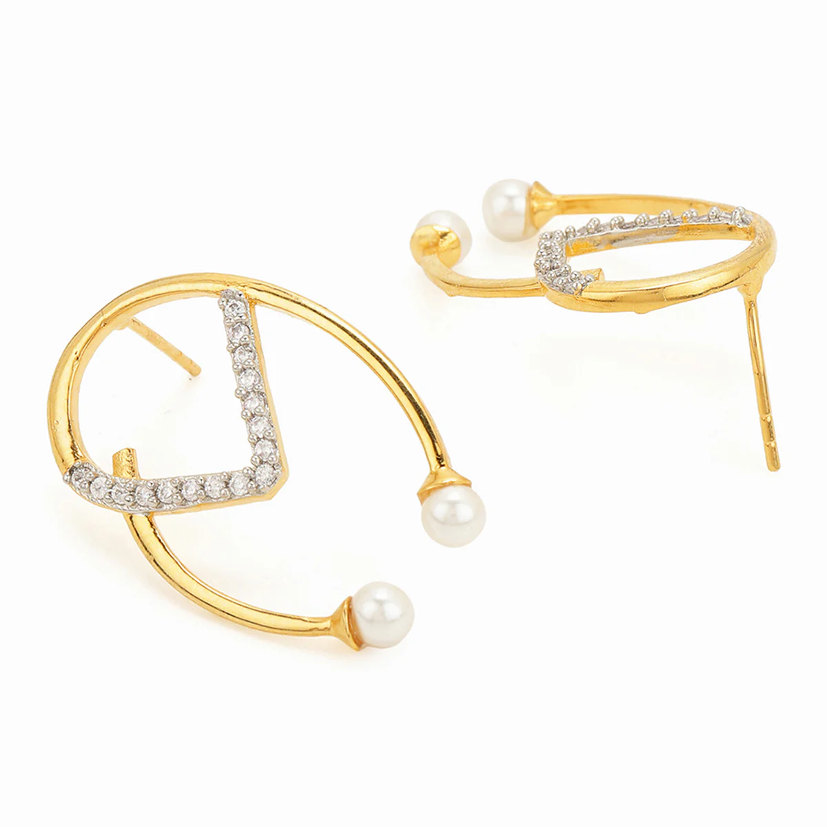 Voylla Rose Gold-Plated Brass Earrings - Image 4