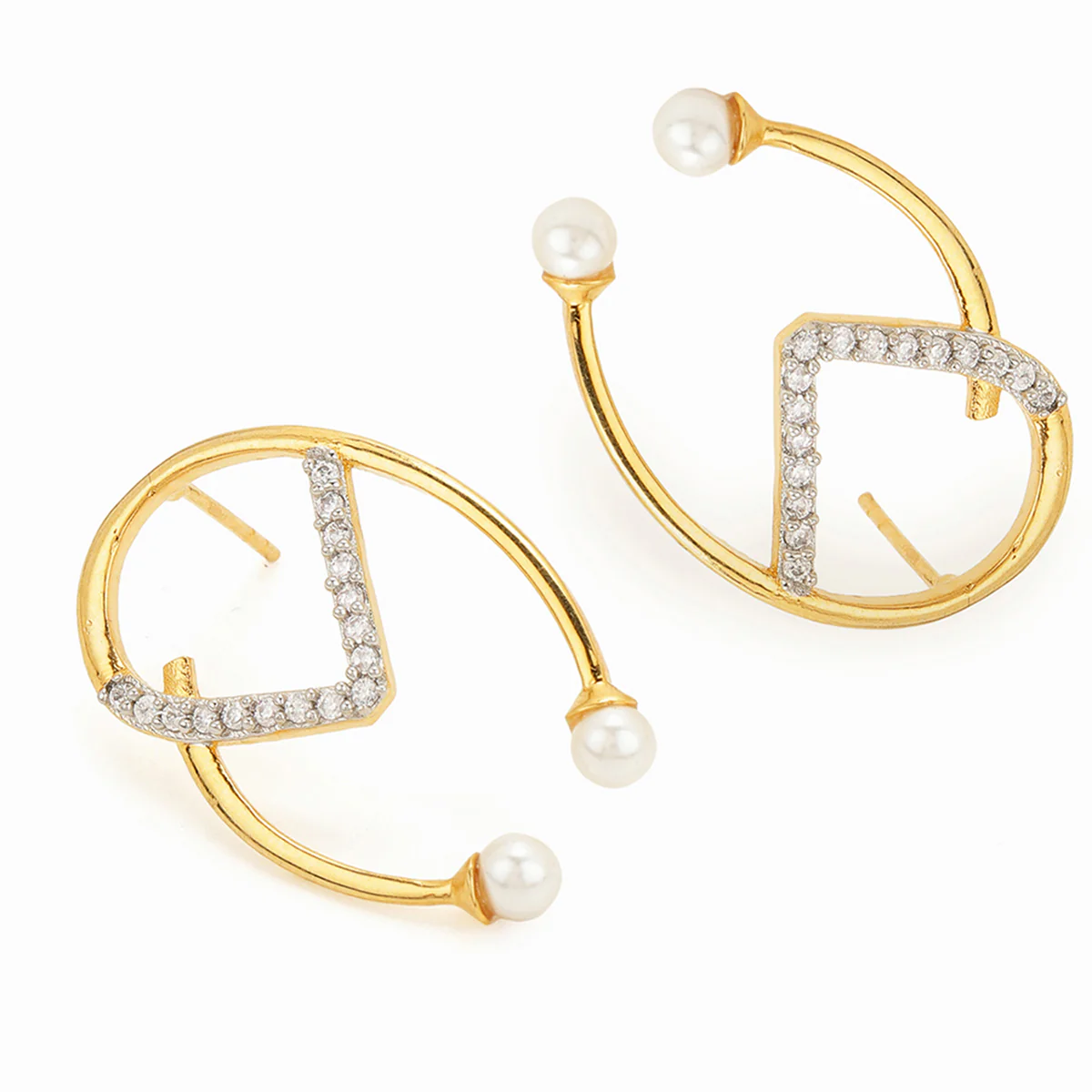 Voylla Rose Gold-Plated Brass Earrings - Image 5