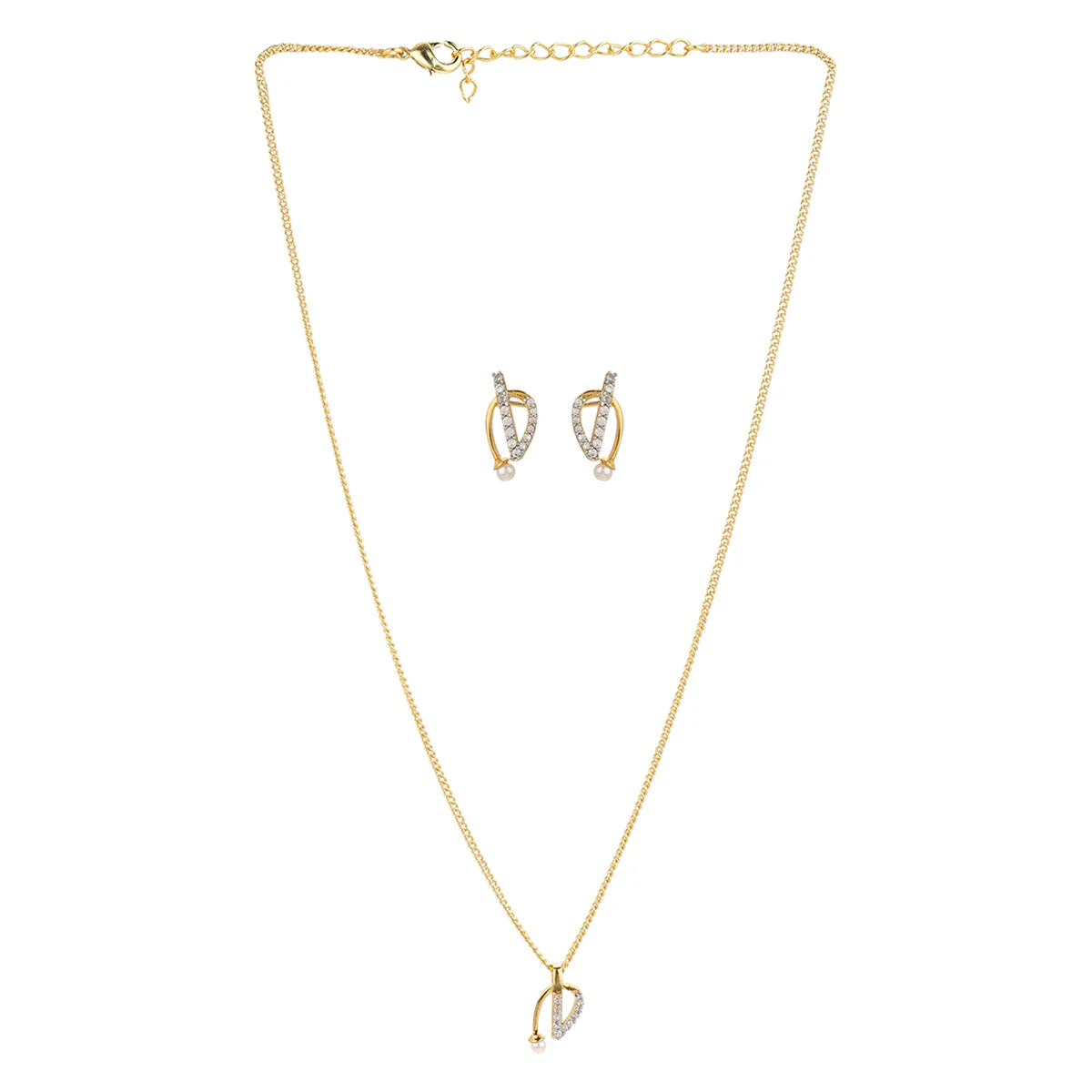 Voylla Rose gold-plated pendant set - Image 3