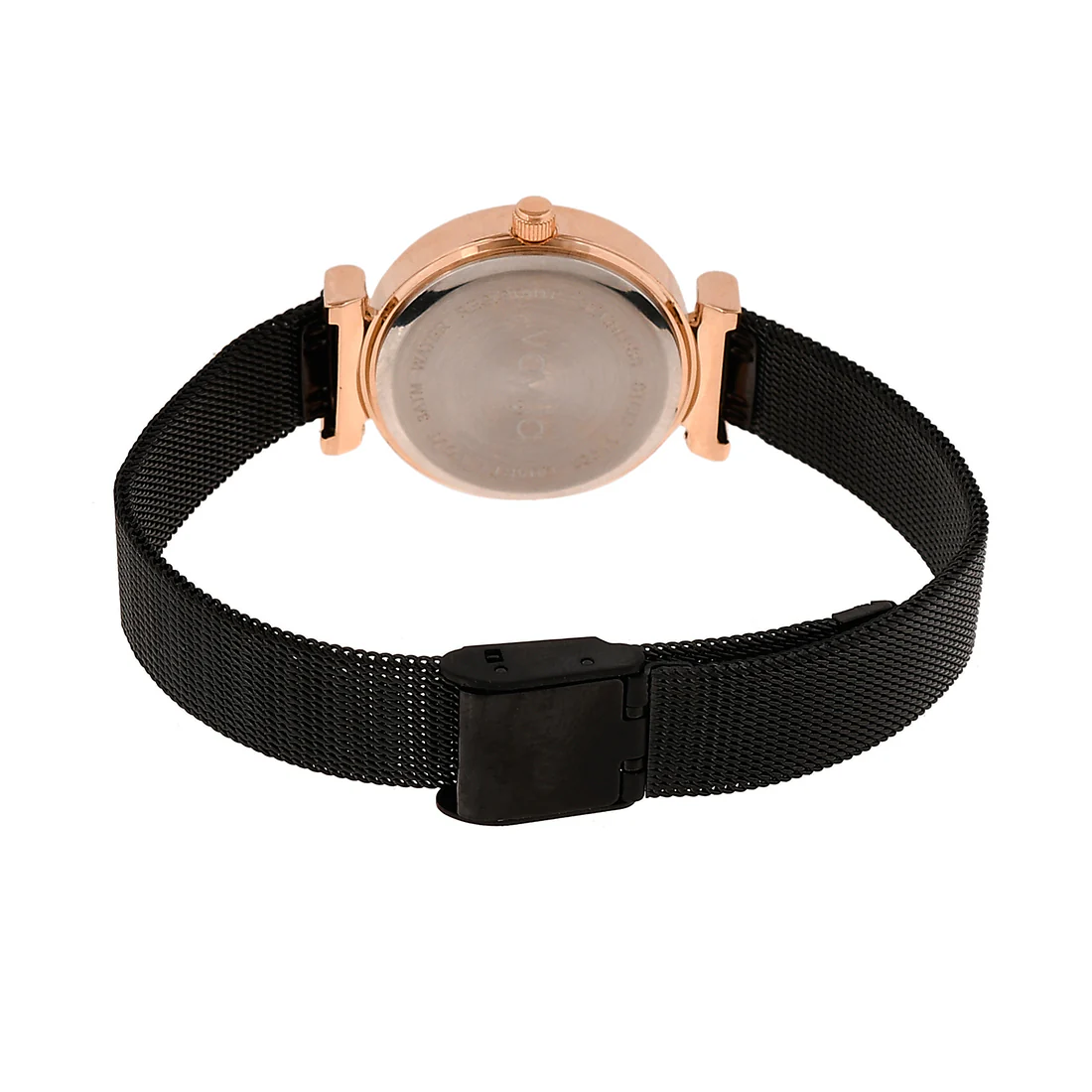 Voylla Rose Gold Plated Black Dial Watch - Image 4