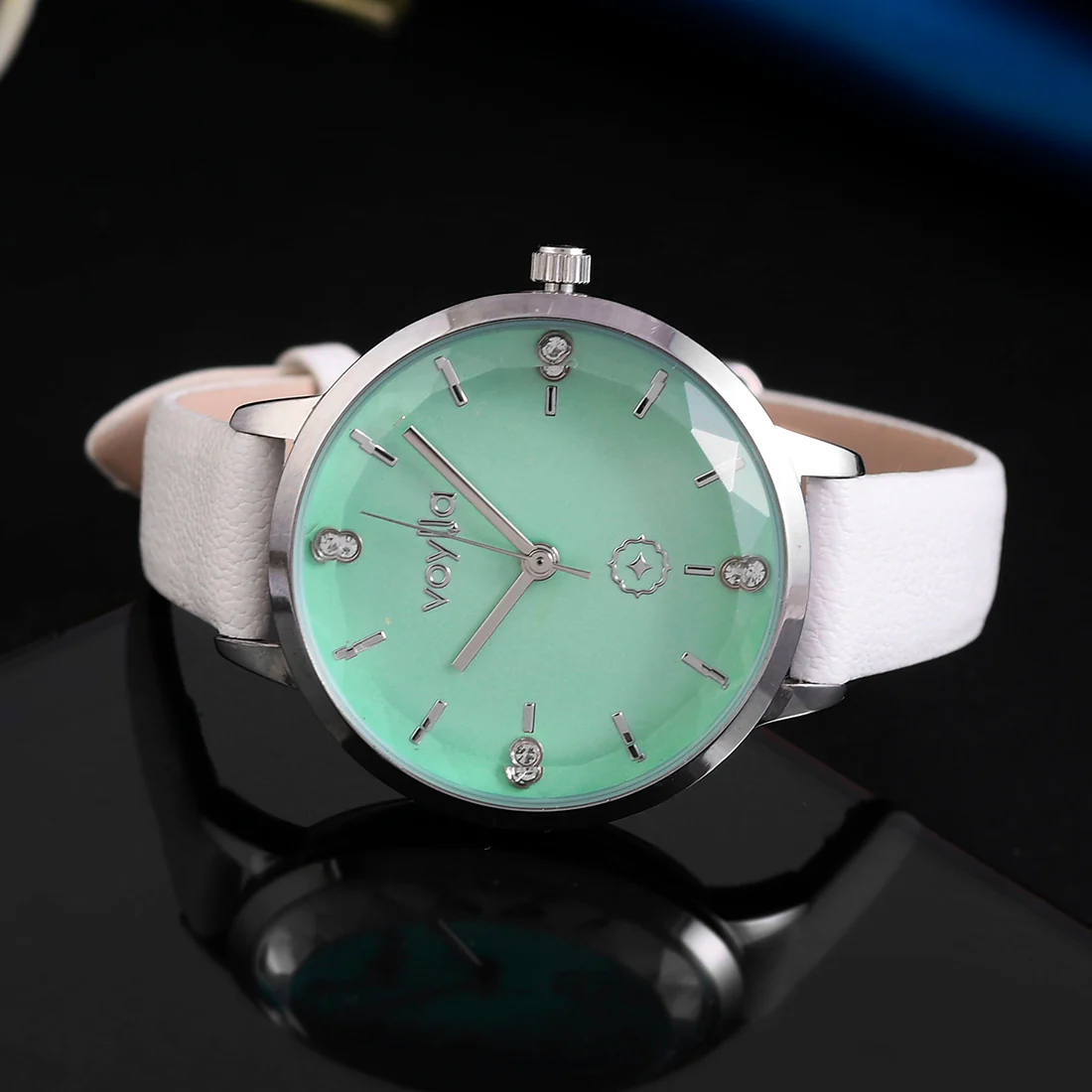 Voylla Sea Green Dial Analog Watch