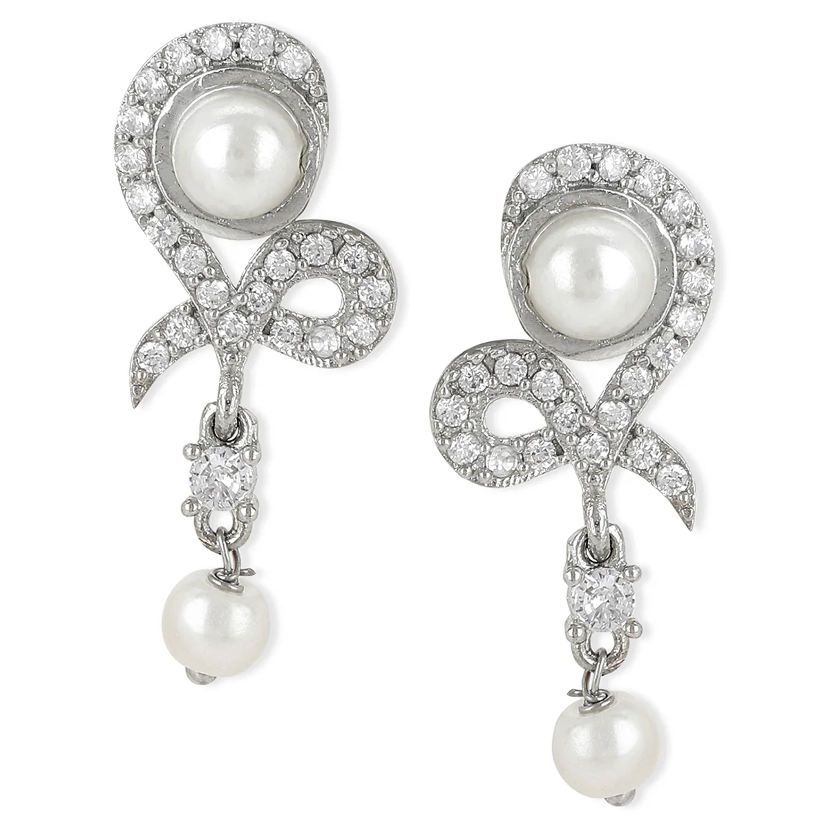 Voylla silver brass earrings - Image 3