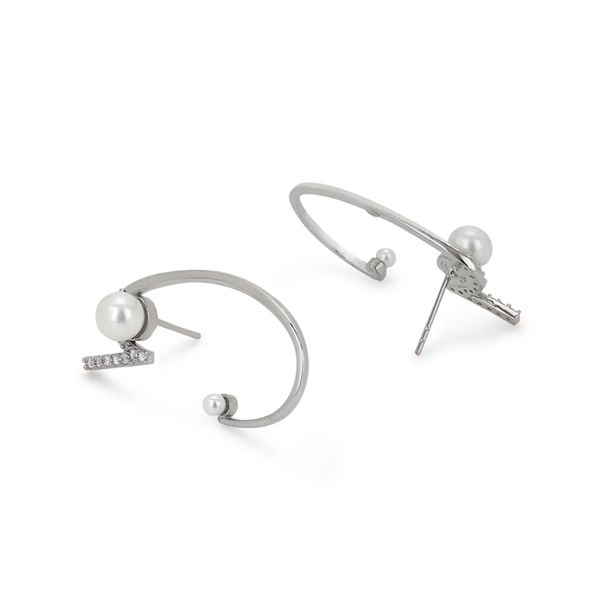 VOYLLA Silver Brass Earrings - Image 4