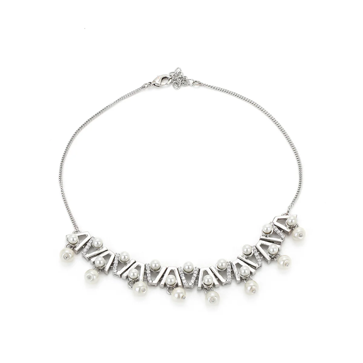 Voylla Silver Brass Necklace Set - Image 3