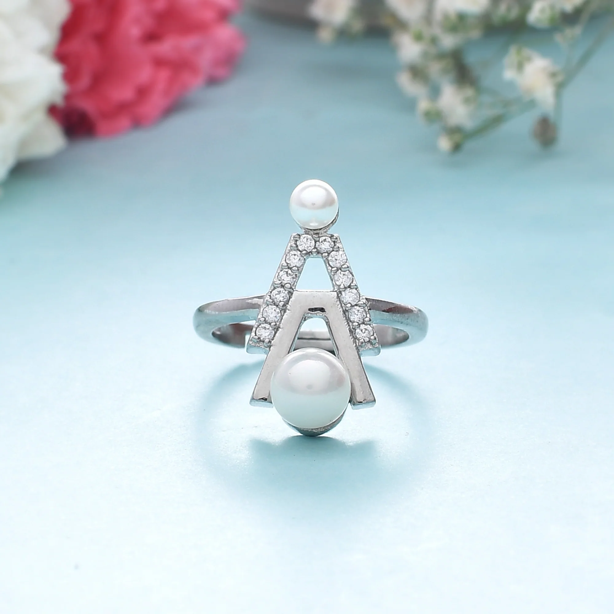 Voylla Silver-Plated Brass Ring