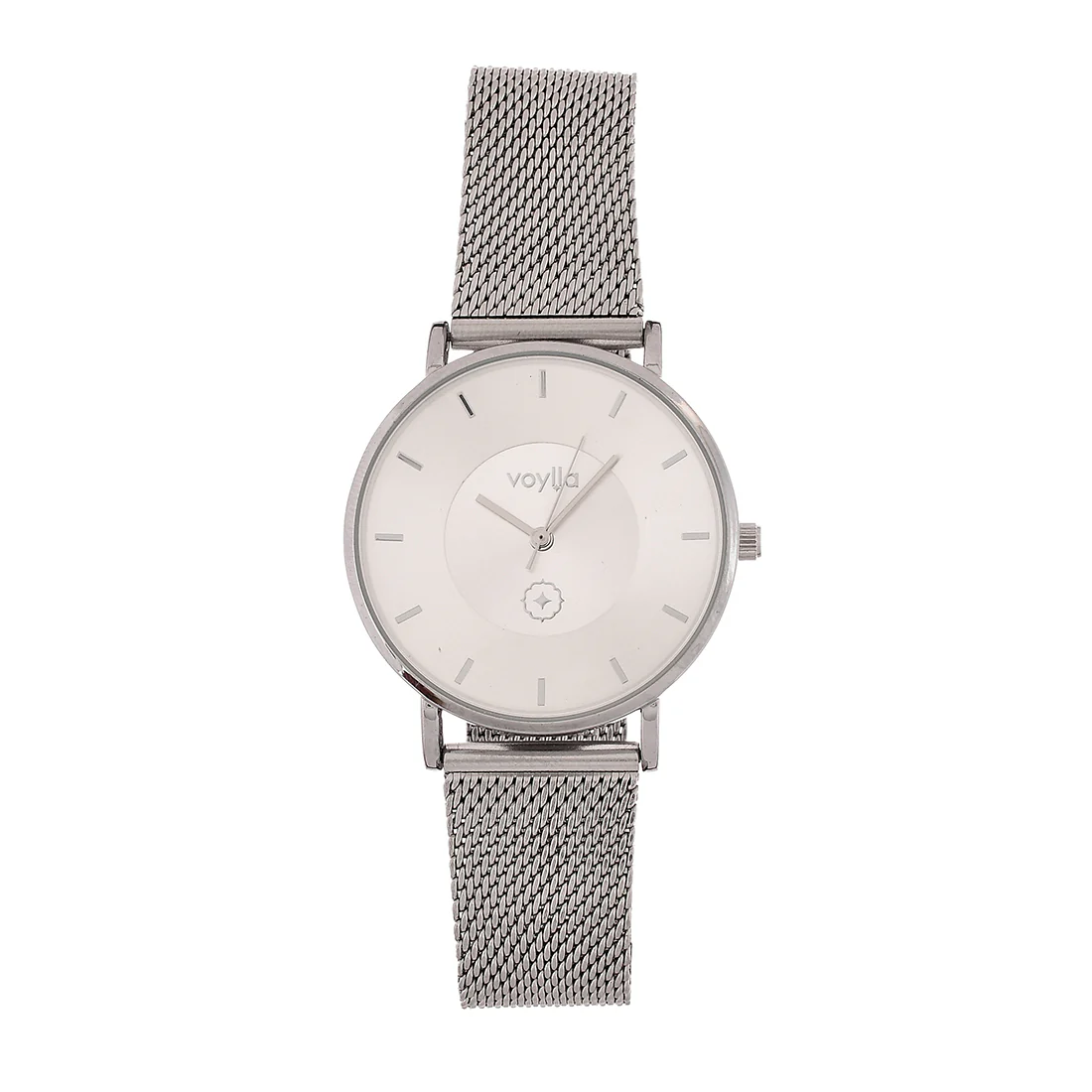 Voylla Silver Toned Classic Analog Watch - Image 3