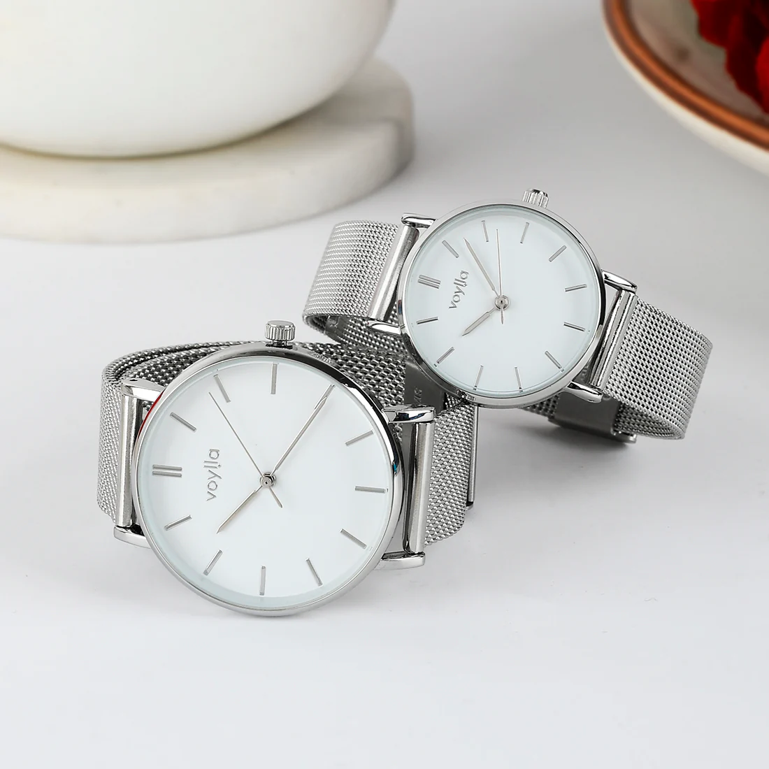 Voylla White Dial Couple Analog Watch