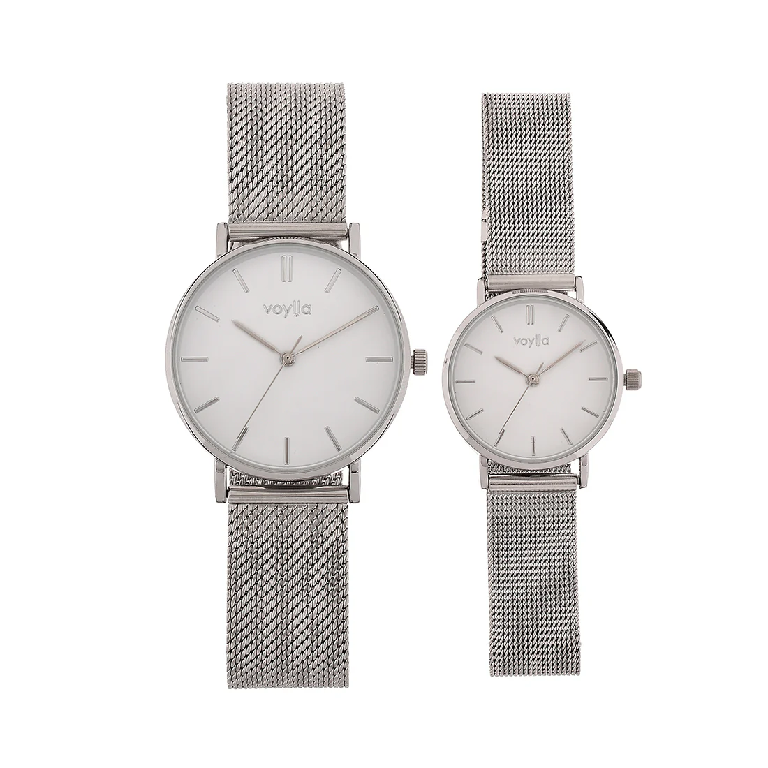 Voylla White Dial Couple Analog Watch - Image 3