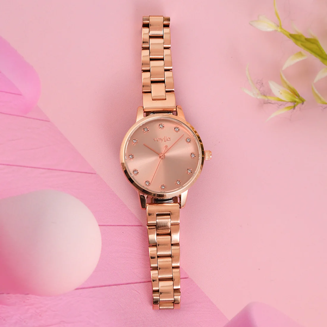 Voylla Rose Gold Tone Analog Watch - Image 2