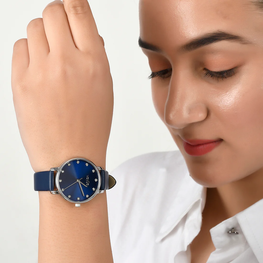 Voylla Studded Blue Dial Watch - Image 2