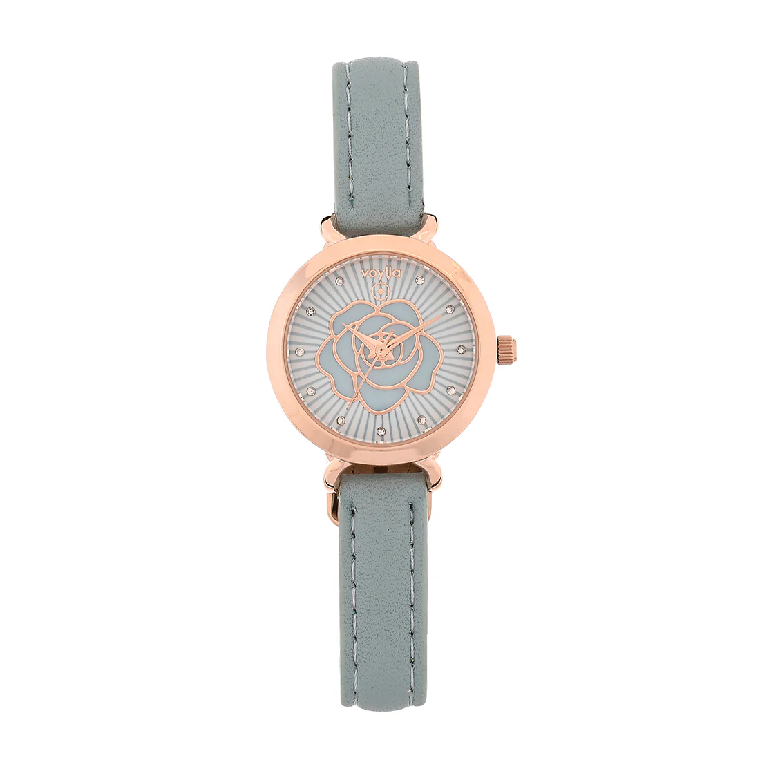 Voylla Turquoise Floral Motif Dial Watch - Image 3
