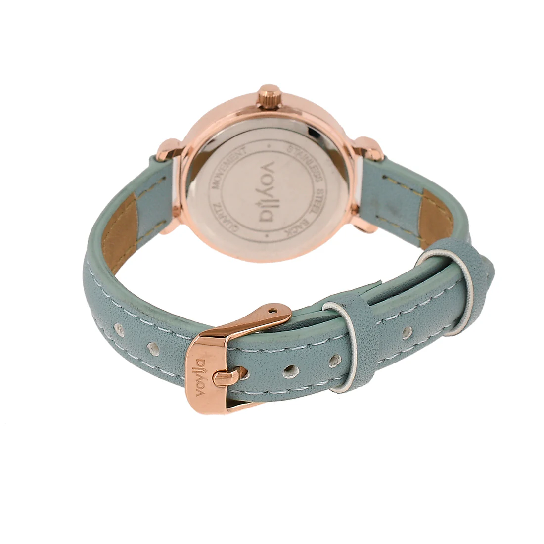 Voylla Turquoise Floral Motif Dial Watch - Image 4
