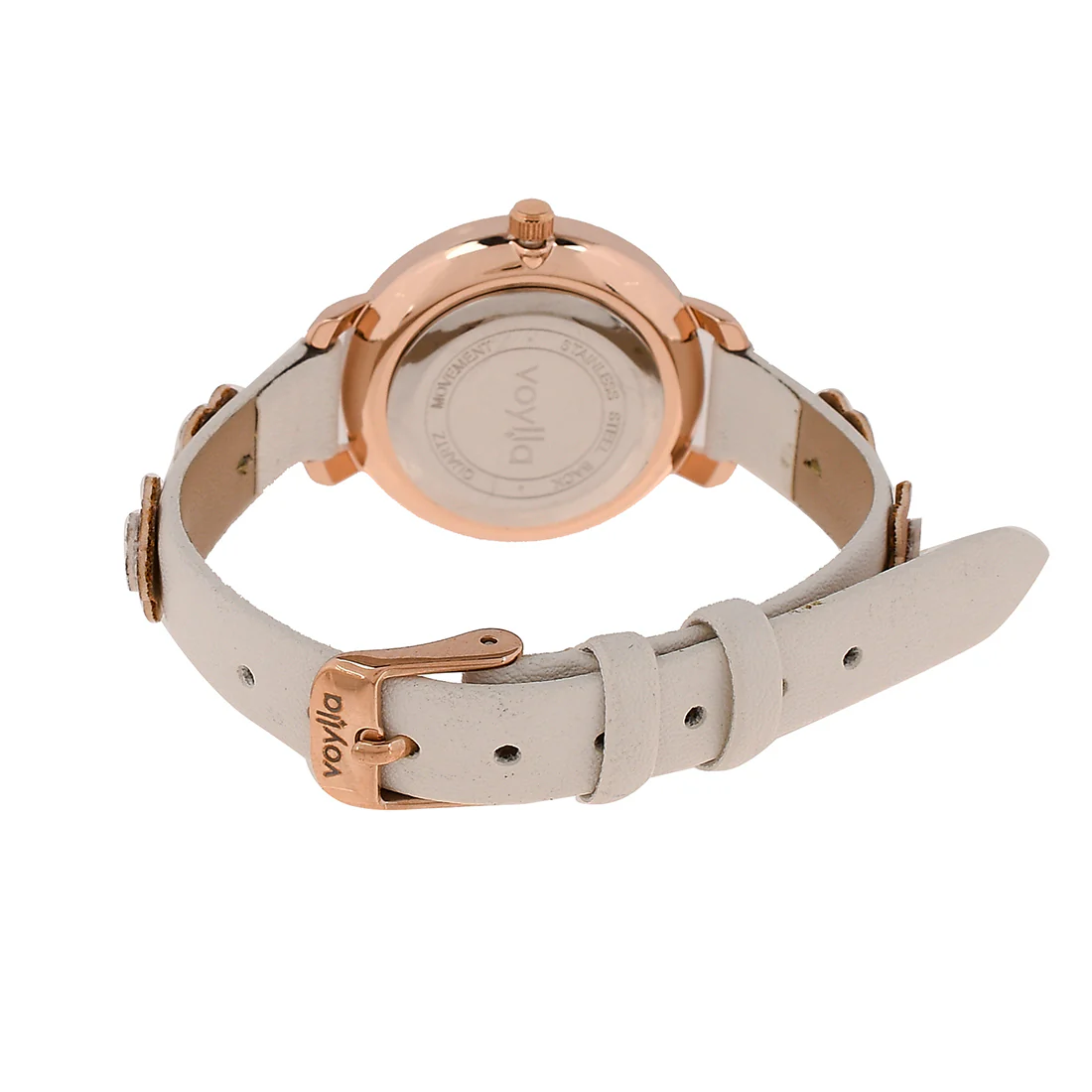 Voylla White and Gold Analog Watch - Image 4