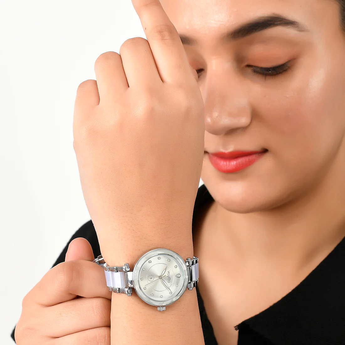 Voylla White Rhodium Plated Fashion Watch - Image 2