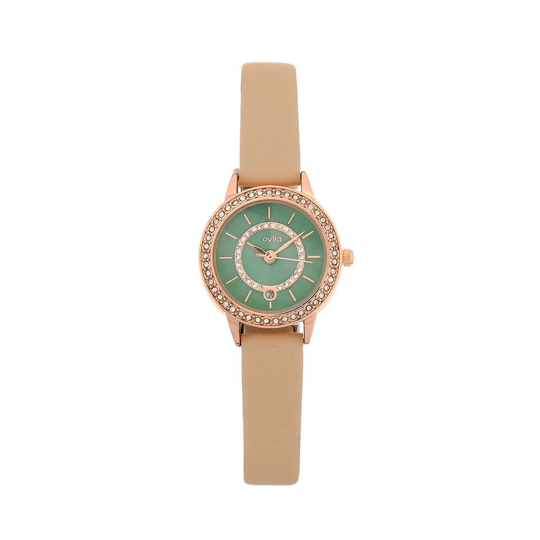 Voylla Gem Studded Green Dial Watch - Image 3