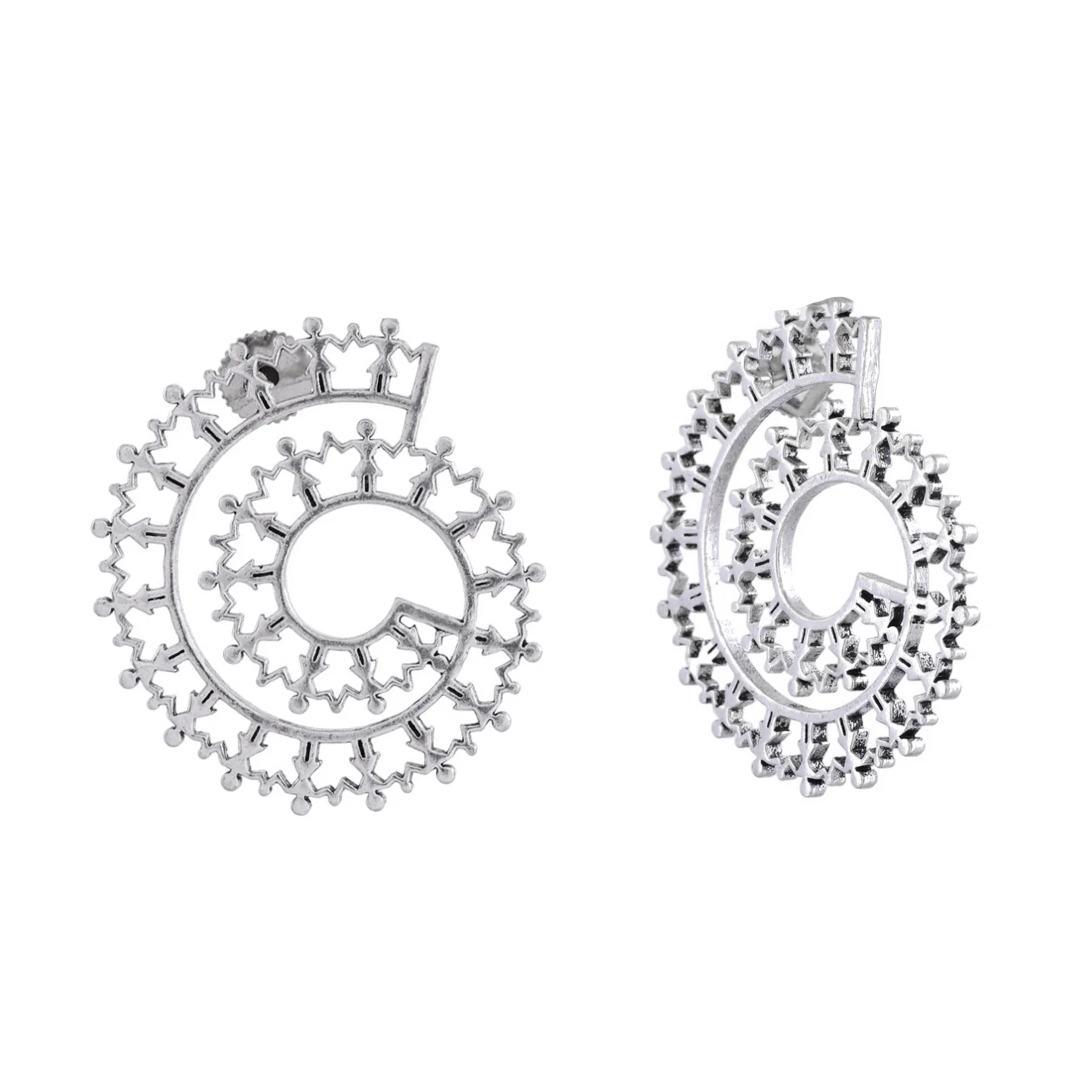 Warli Nachde Ne Saare Spiral Earrings - Image 3