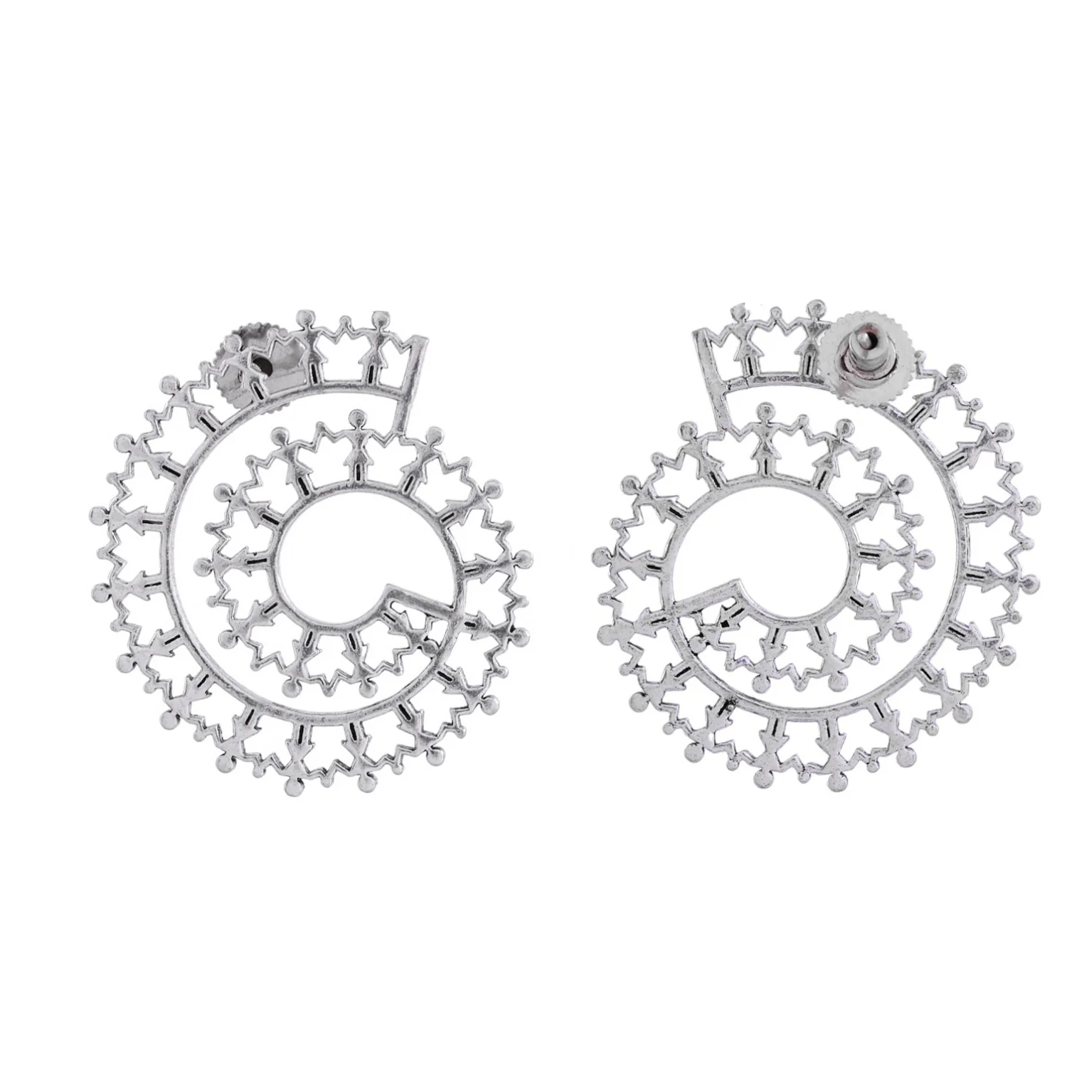 Warli Nachde Ne Saare Spiral Earrings - Image 5