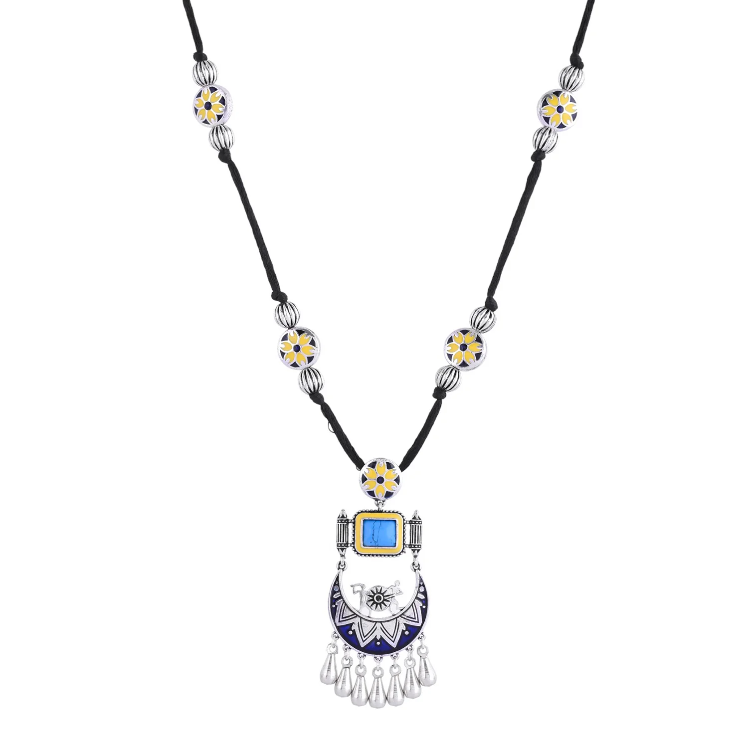 Warli Nagada Sang Dhol Statement Necklace - Image 4