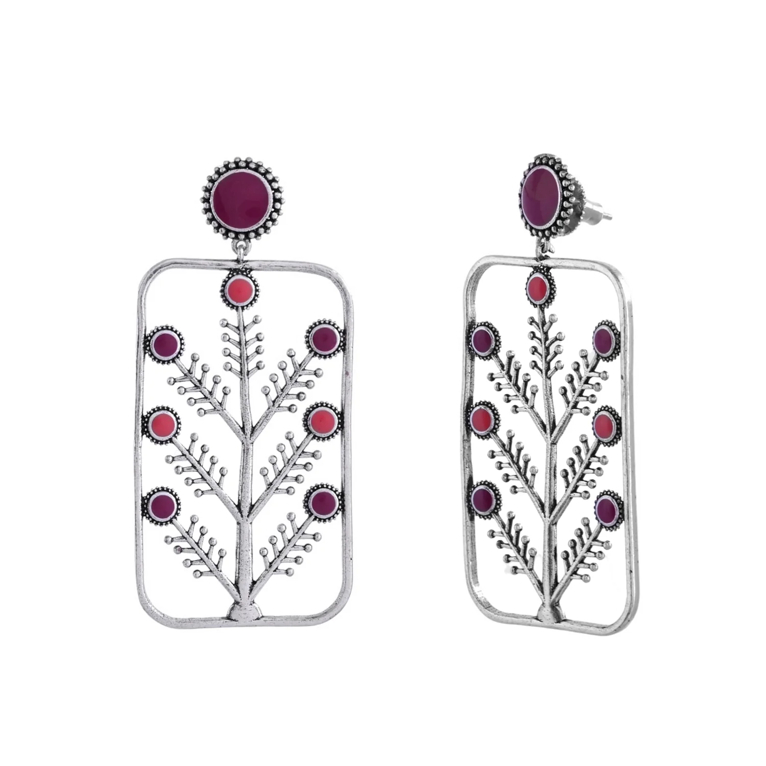 Warli Phool Tumhe Bheja Hai Khat Mein Earrings - Image 3