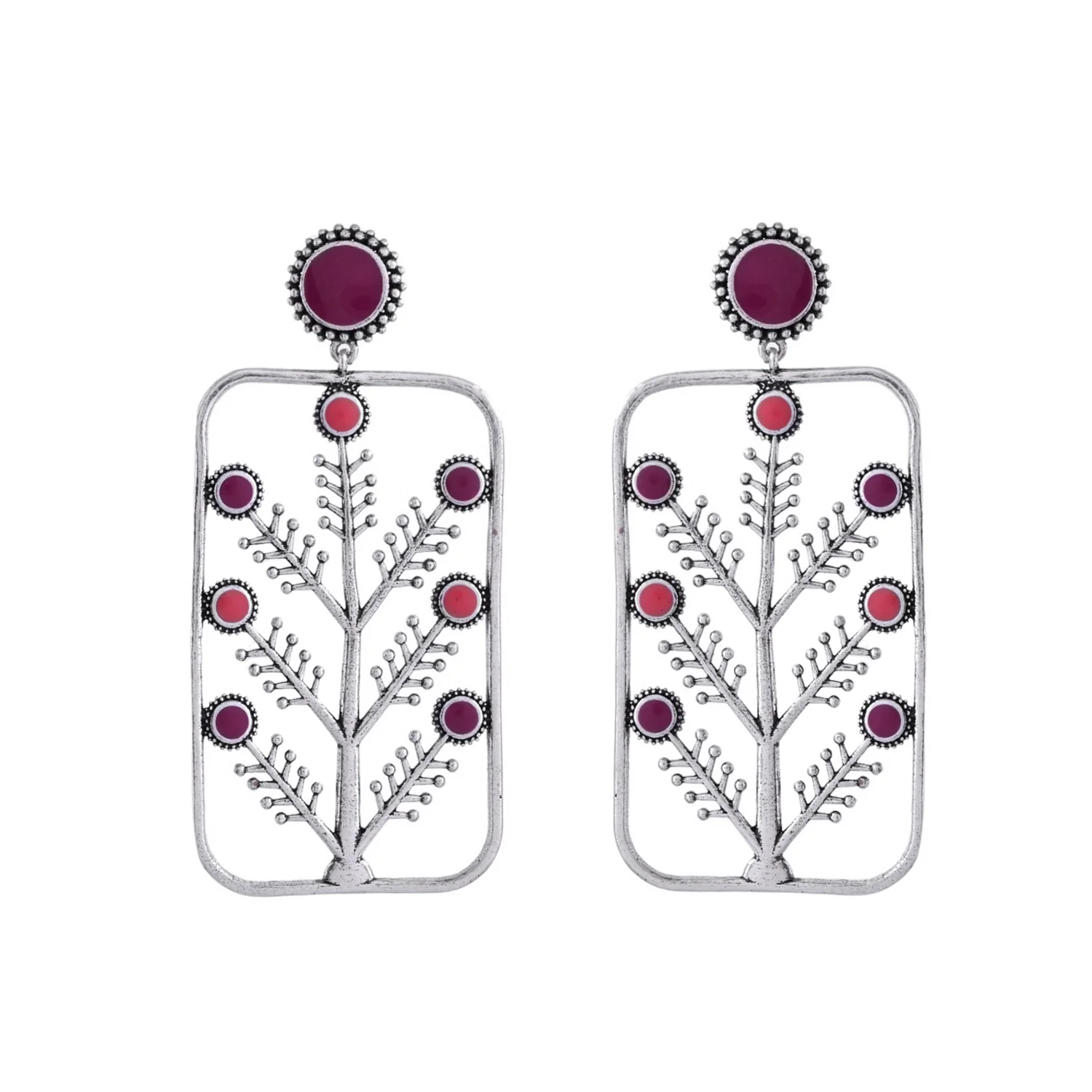 Warli Phool Tumhe Bheja Hai Khat Mein Earrings - Image 4