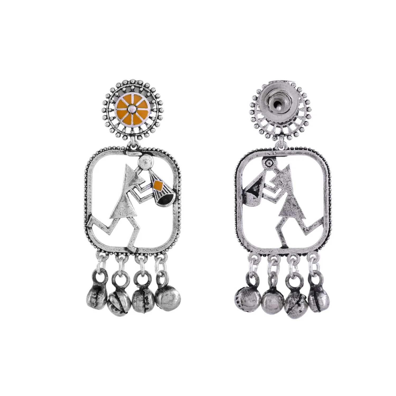 Warli Raat Ke Dhai Bhaje Koi Shehnai Baje Earrings - Image 5